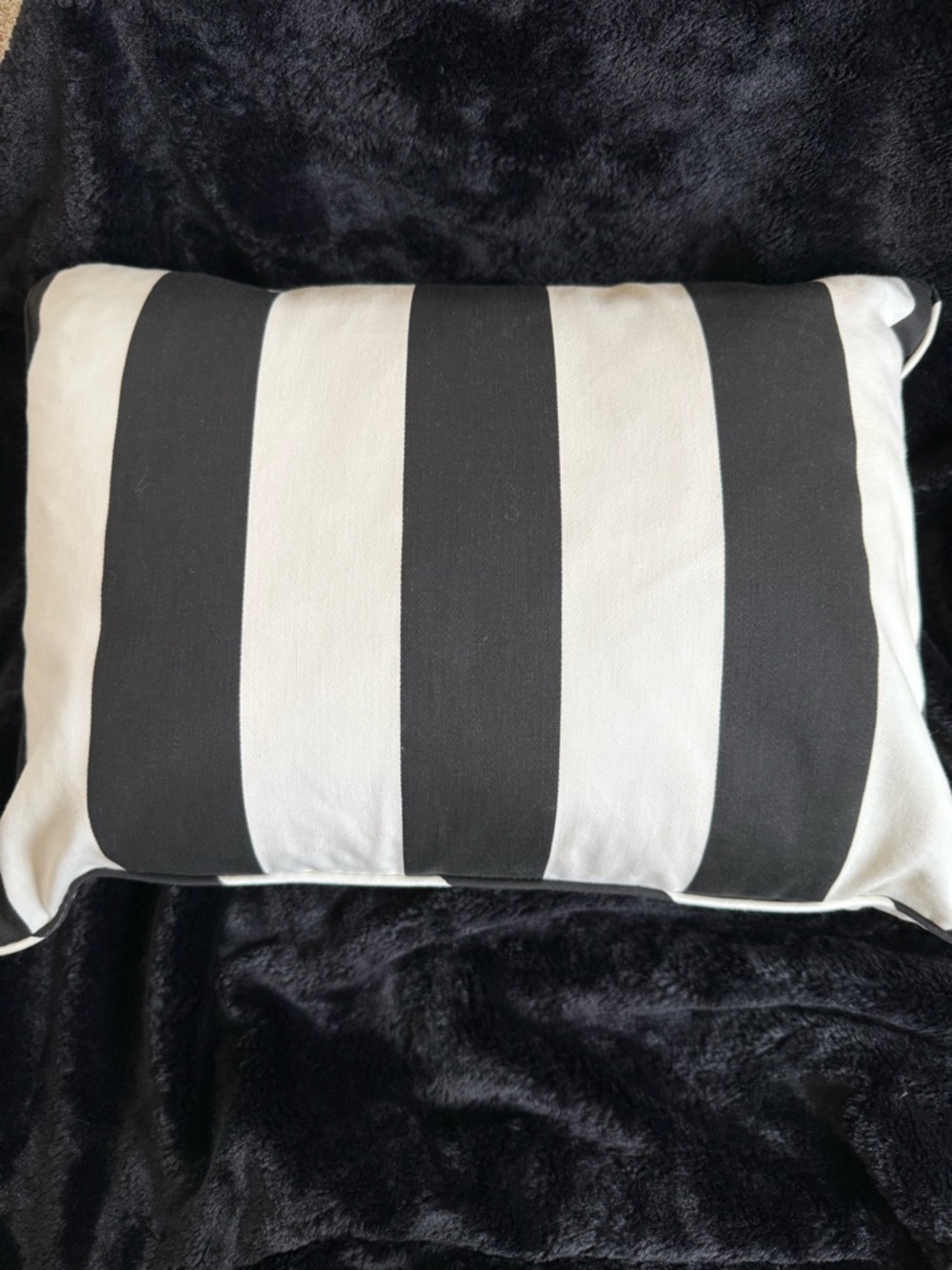 Ralph Lauren Charleston Black & White Striped Accent Pillow